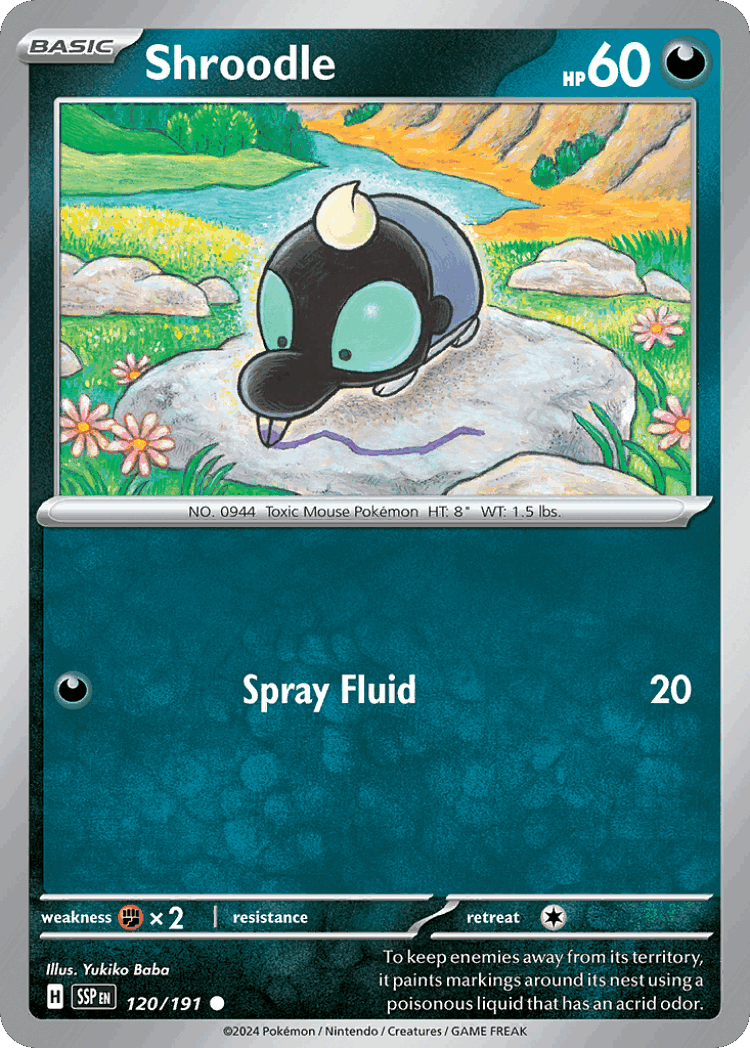 Shroodle #120 from Surging Sparks - Common - Illustrated by Yukiko Baba