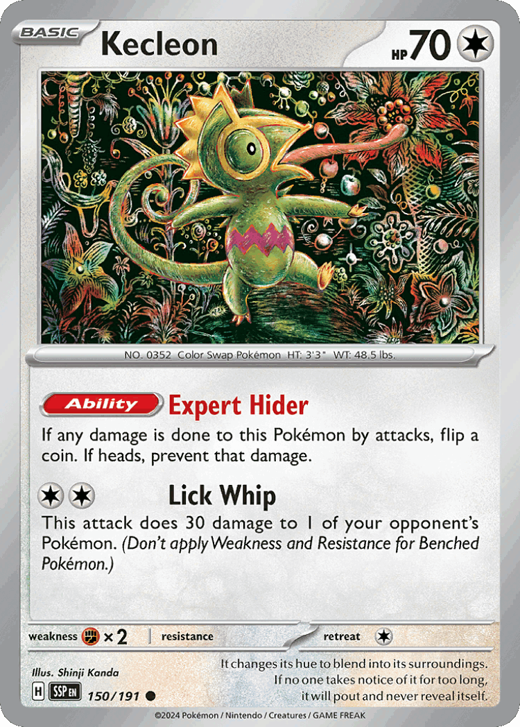 Kecleon #150 from Surging Sparks - Common - Illustrated by Shinji Kanda