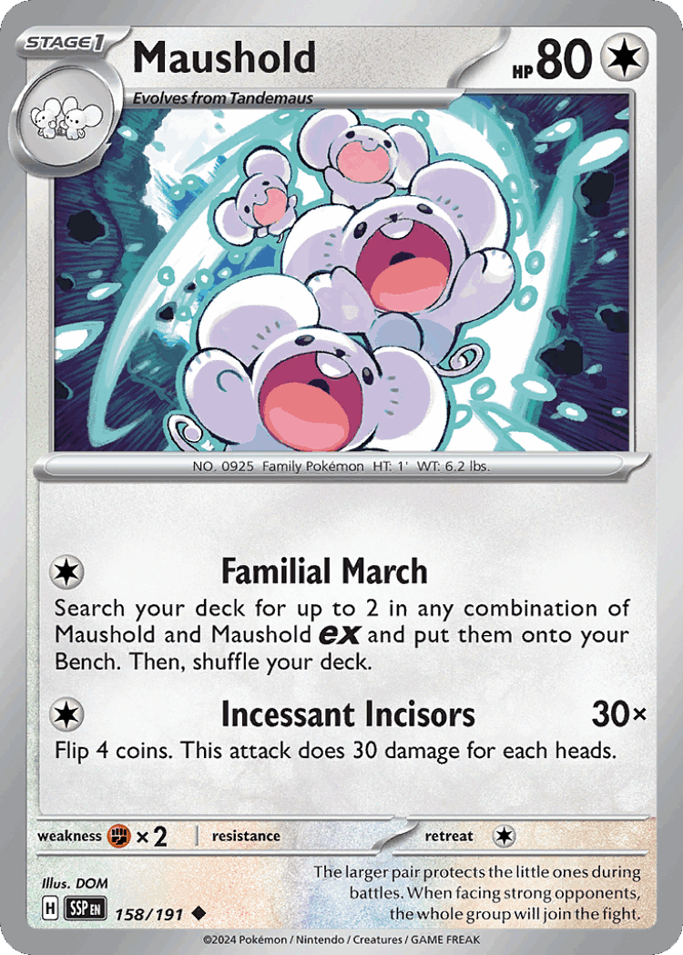 Maushold #158 from Surging Sparks - Uncommon - Illustrated by DOM