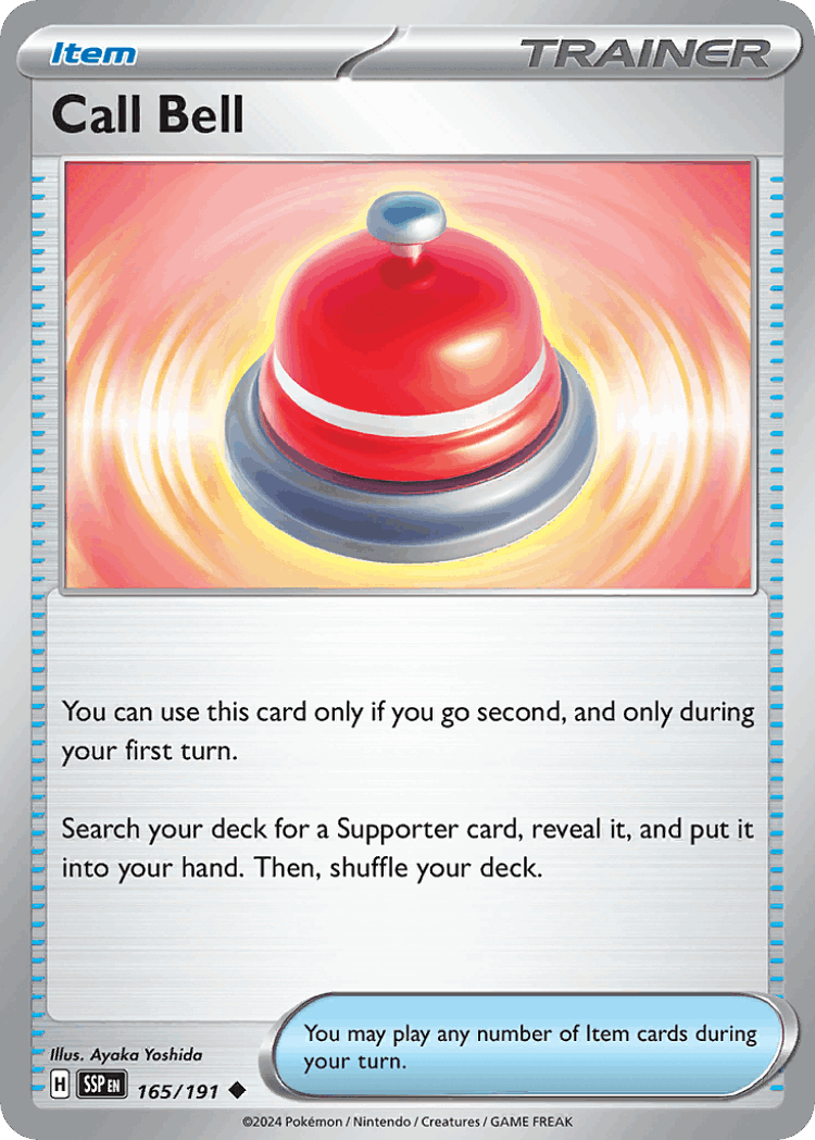 Call Bell #165 from Surging Sparks - Uncommon - Illustrated by Ayaka Yoshida
