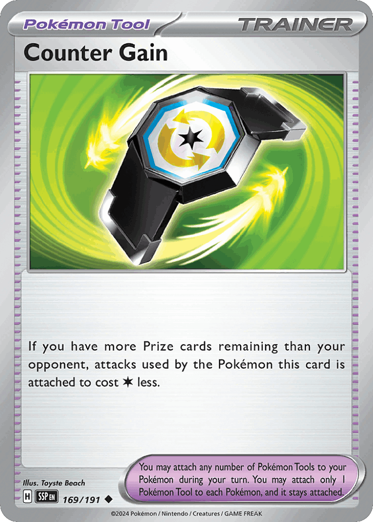 Counter Gain #169 from Surging Sparks - Uncommon - Illustrated by Toyste Beach
