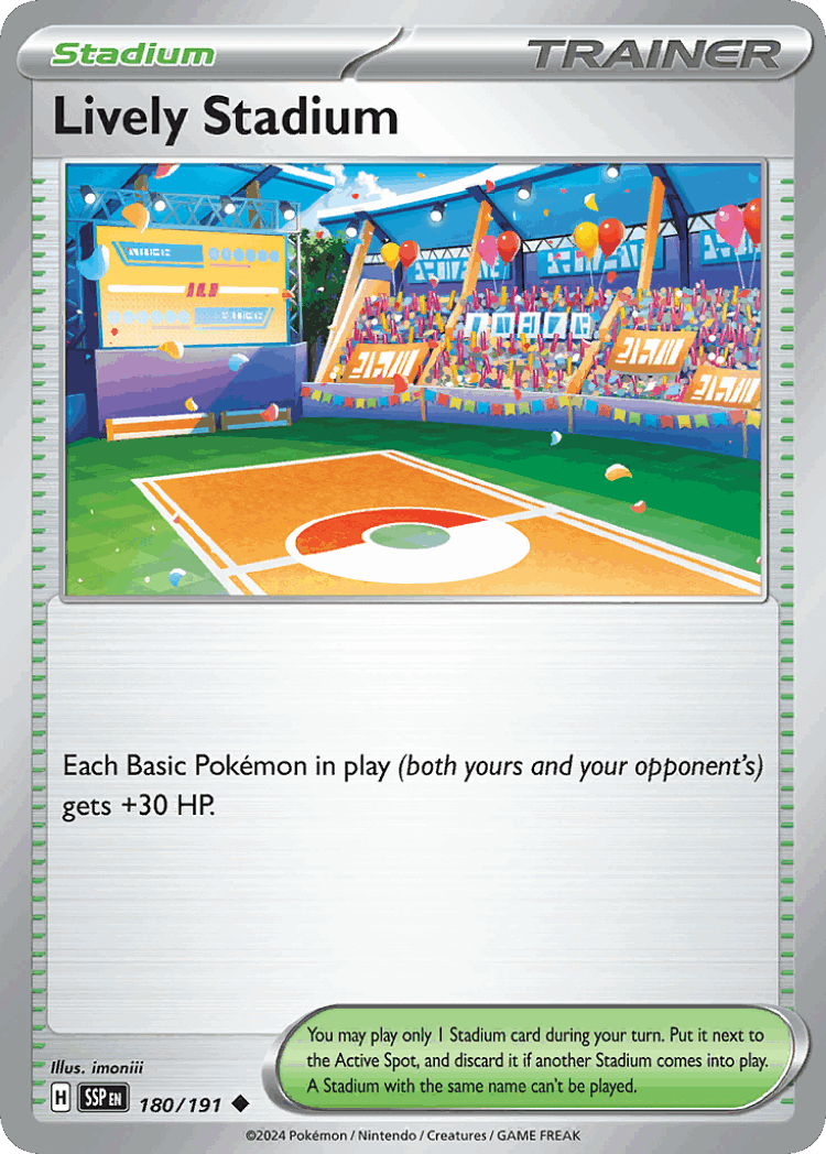 Lively Stadium #180 from Surging Sparks - Uncommon - Illustrated by imoniii
