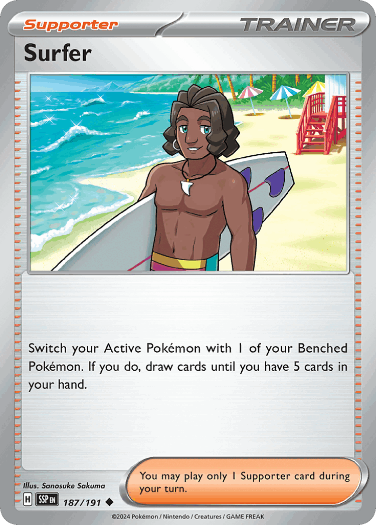 Surfer #187 from Surging Sparks - Uncommon - Illustrated by Sanosuke Sakuma