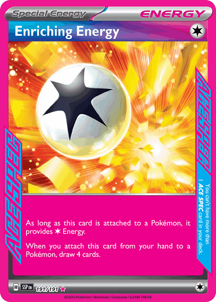 Enriching Energy #191 from Surging Sparks - ACE SPEC Rare - Illustrated by n/a