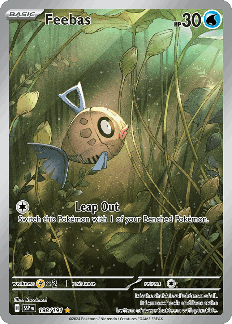 Feebas #198 from Surging Sparks - Illustration Rare - Illustrated by Kuroimori