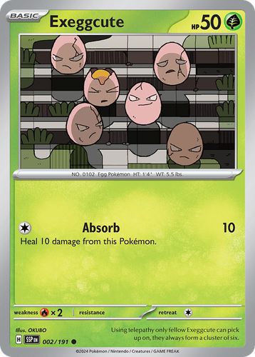 Exeggcute Pokémon TCG card art