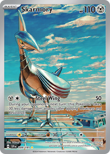 Skarmory #209 from Surging Sparks - Illustration Rare - Illustrated by Takumi Wada