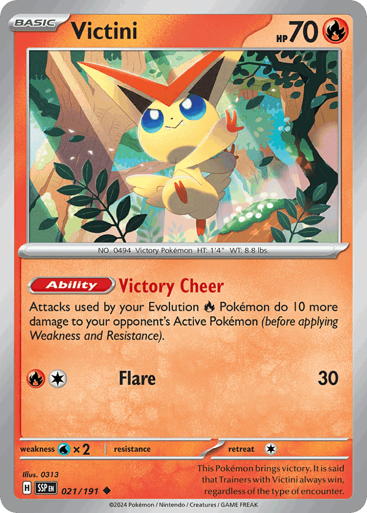 Victini #21 from Surging Sparks - Uncommon - Illustrated by 0313