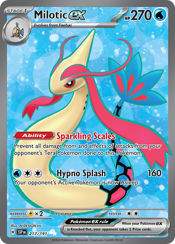 Milotic ex #217 from Surging Sparks - Ultra Rare - Illustrated by N-DESIGN Inc.