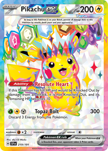 Pikachu ex 219, Surging Sparks