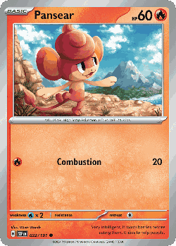 Pansear Pokémon TCG card art