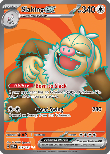 Slaking ex #227 from Surging Sparks - Ultra Rare - Illustrated by PLANETA Igarashi