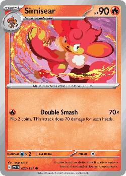 Simisear Pokémon TCG card art