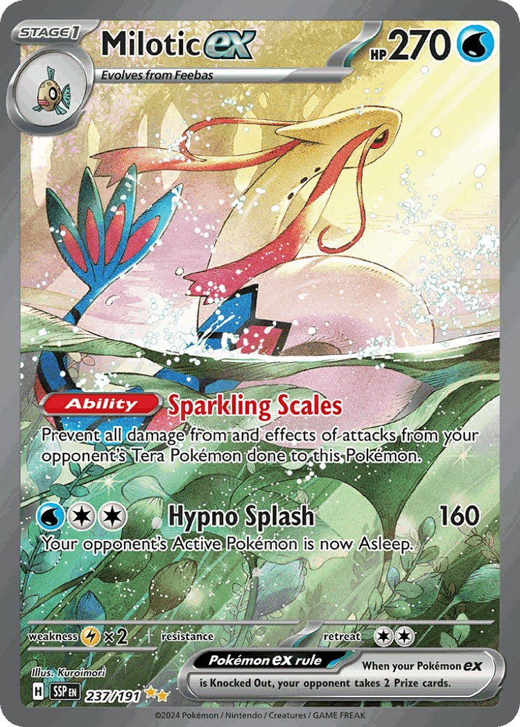 Milotic ex #237 from Surging Sparks - Special Illustration Rare - Illustrated by Kuroimori