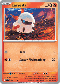 Larvesta Pokémon TCG card art