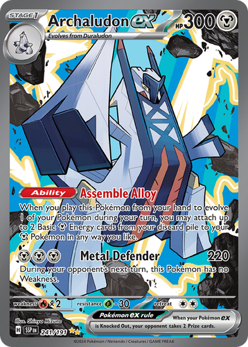 Archaludon ex #241 from Surging Sparks - Special Illustration Rare - Illustrated by Shinya Mizuno