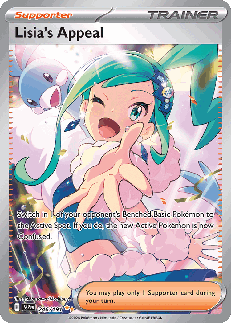 Lisia's Appeal #246 from Surging Sparks - Special Illustration Rare - Illustrated by Nobusawa/Mochipuyo