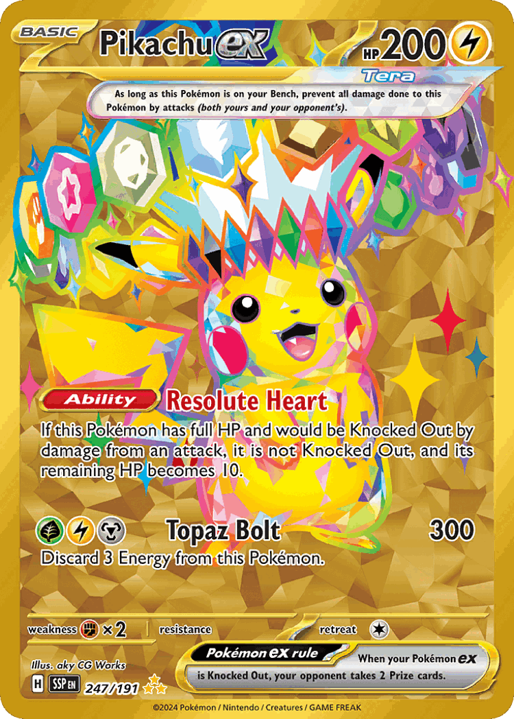 Pikachu ex cover card