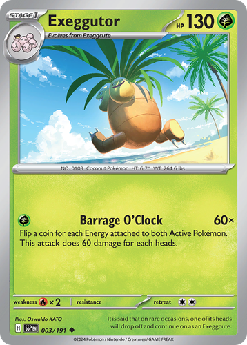 Exeggutor Pokémon TCG card art