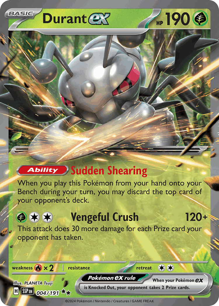 Durant ex #4 from Surging Sparks - Double Rare - Illustrated by PLANETA Tsuji