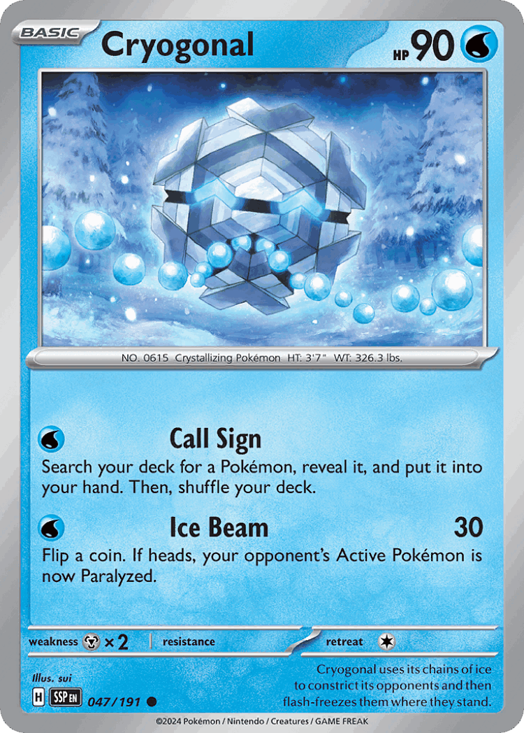Cryogonal #47 from Surging Sparks - Common - Illustrated by sui