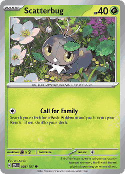 Scatterbug Pokémon TCG card art