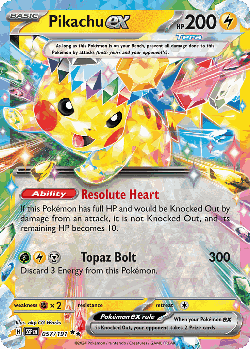 Pikachu ex card art