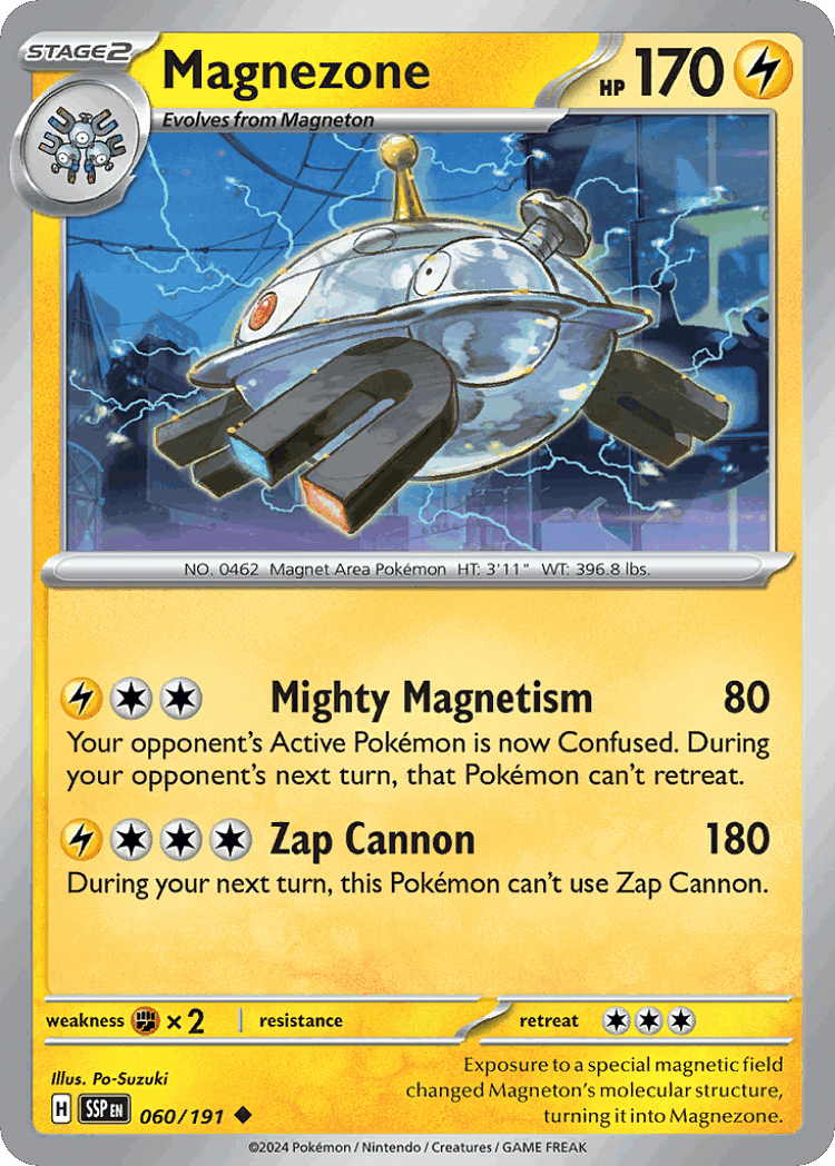 Magnezone #60 from Surging Sparks - Uncommon - Illustrated by Po-Suzuki