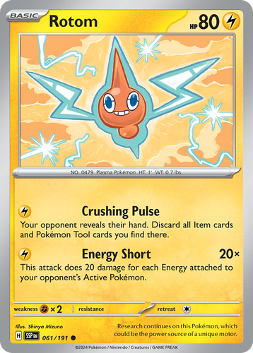 Rotom #61 from Surging Sparks - Common - Illustrated by Shinya Mizuno