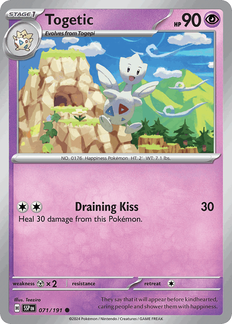 Togetic #71 from Surging Sparks - Common - Illustrated by Teeziro