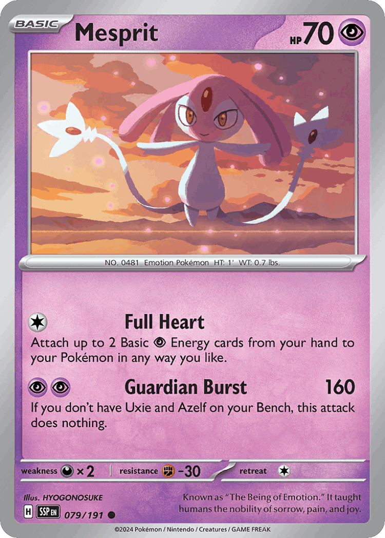 Mesprit #79 from Surging Sparks - Common - Illustrated by HYOGONOSUKE