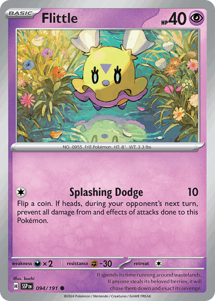 Flittle #94 from Surging Sparks - Common - Illustrated by buchi