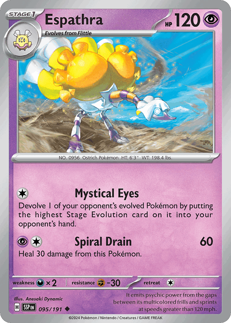 Espathra #95 from Surging Sparks - Uncommon - Illustrated by Anesaki Dynamic