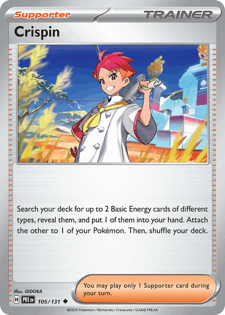 Crispin #105 from Prismatic Evolutions - Uncommon - Illustrated by GIDORA