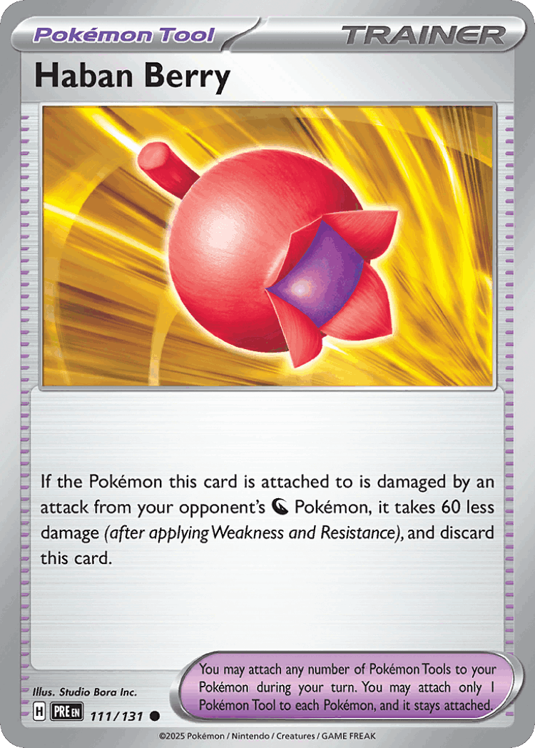 Haban Berry #111 from Prismatic Evolutions - Common - Illustrated by Studio Bora Inc.
