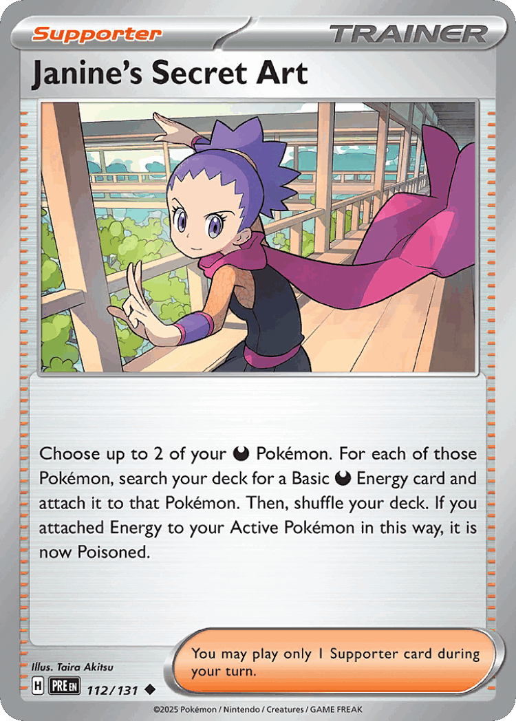 Janine's Secret Art #112 from Prismatic Evolutions - Uncommon - Illustrated by Taira Akitsu