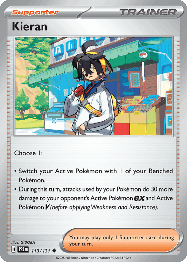 Kieran #113 from Prismatic Evolutions - Uncommon - Illustrated by GIDORA