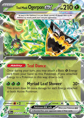 Teal Mask Ogerpon ex Pokémon TCG card art