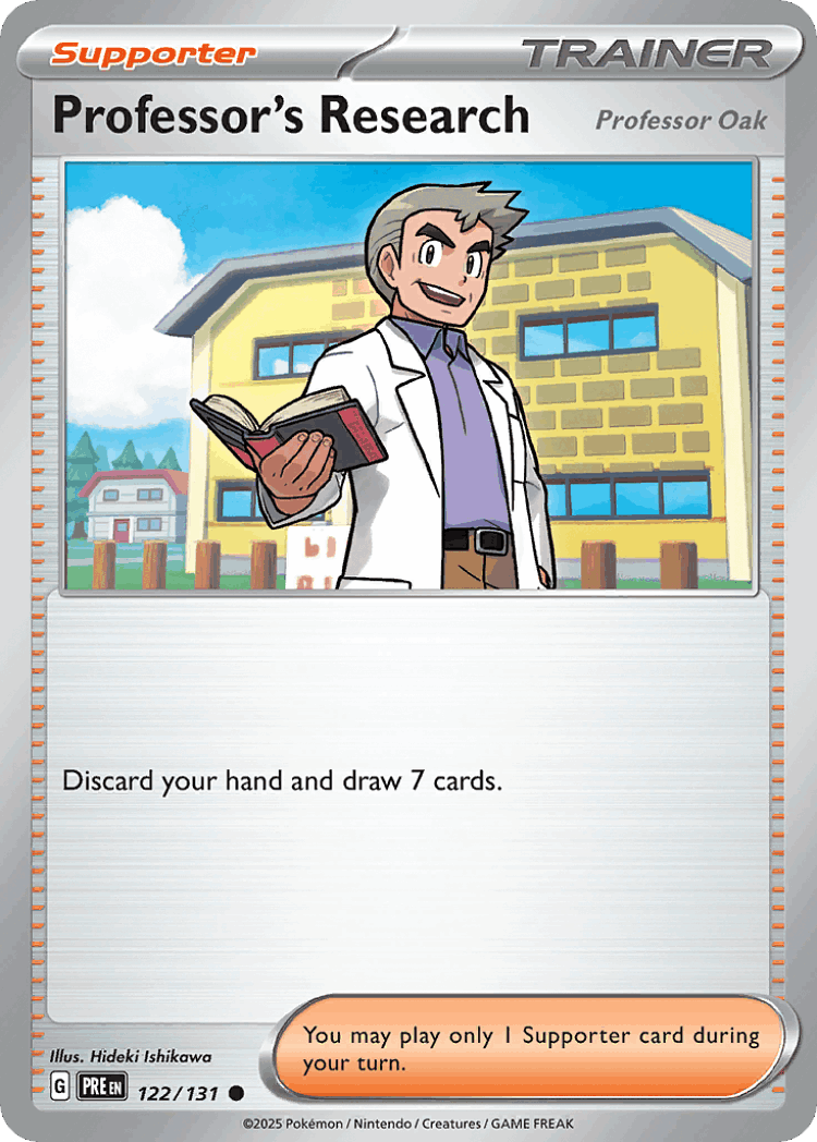 Professor's Research #122 from Prismatic Evolutions - Common - Illustrated by Hideki Ishikawa