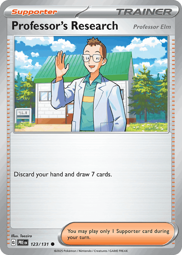 Professor's Research #123 from Prismatic Evolutions - Common - Illustrated by Teeziro