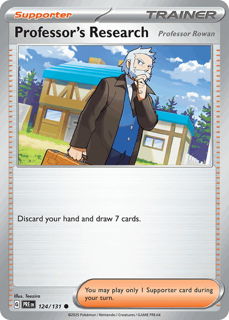Professor's Research #124 from Prismatic Evolutions - Common - Illustrated by Teeziro