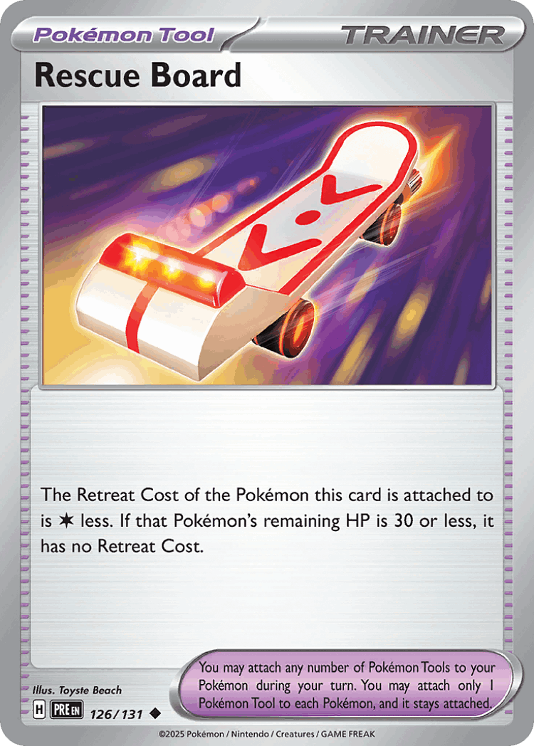 Rescue Board #126 from Prismatic Evolutions - Uncommon - Illustrated by Toyste Beach