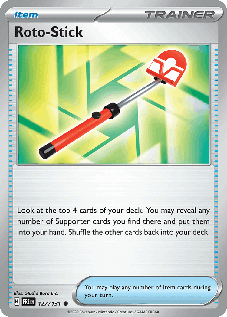 Roto-Stick #127 from Prismatic Evolutions - Common - Illustrated by Studio Bora Inc.