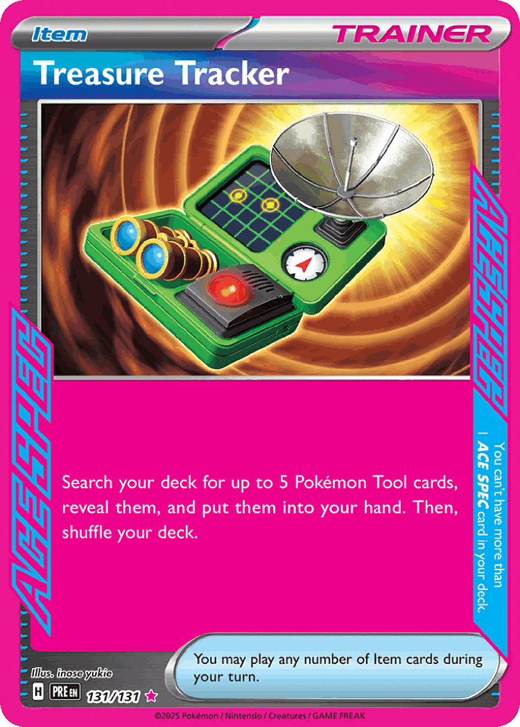 Treasure Tracker #131 from Prismatic Evolutions - ACE SPEC Rare - Illustrated by inose yukie