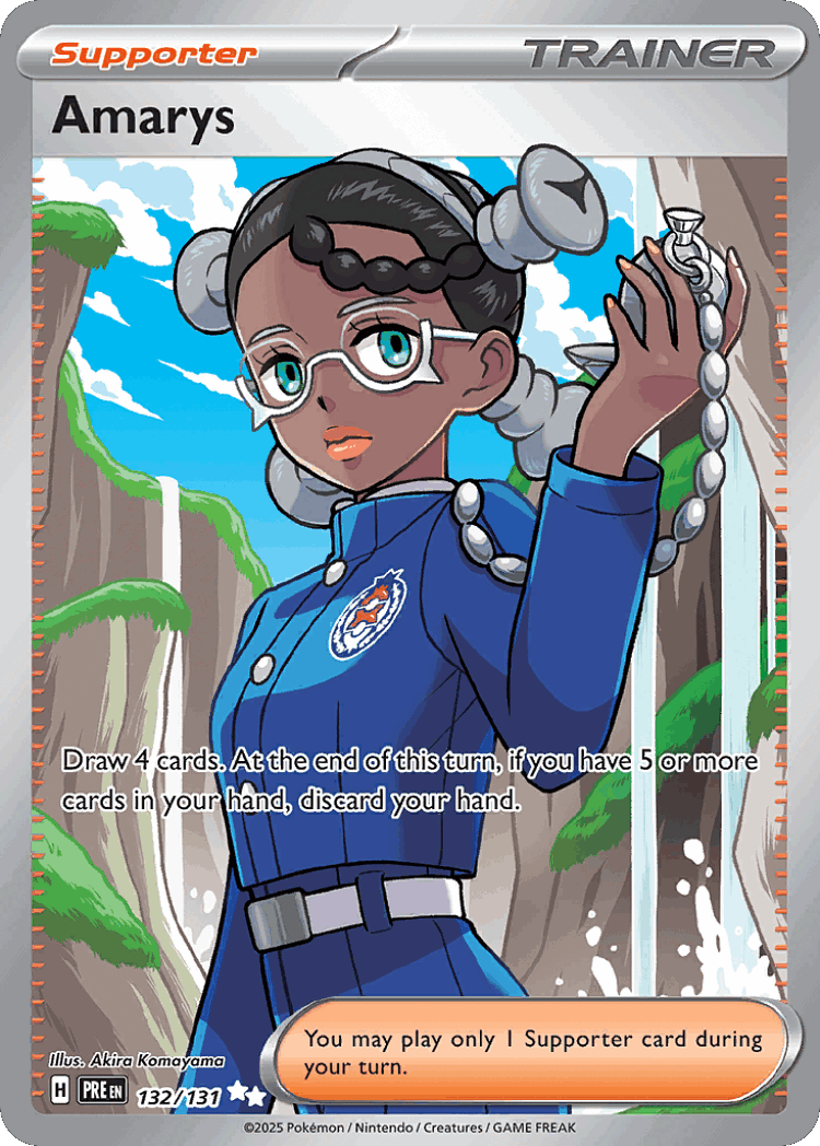 Amarys #132 from Prismatic Evolutions - Ultra Rare - Illustrated by Akira Komayama