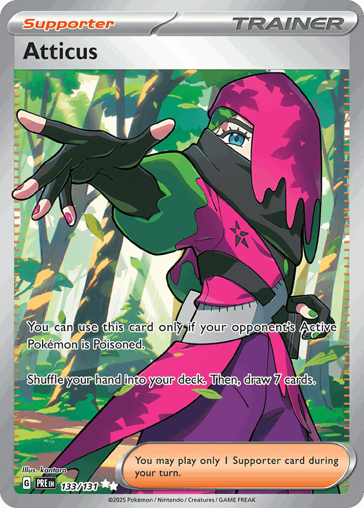 Atticus #133 from Prismatic Evolutions - Ultra Rare - Illustrated by kantaro