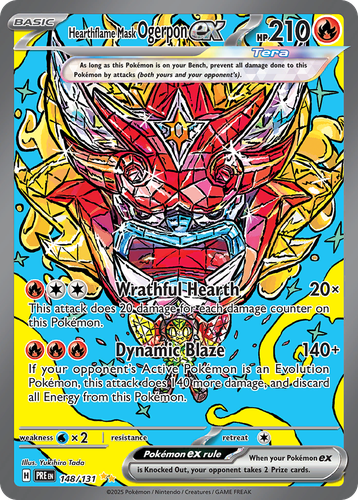 Hearthflame Mask Ogerpon ex 148, Prismatic Evolutions