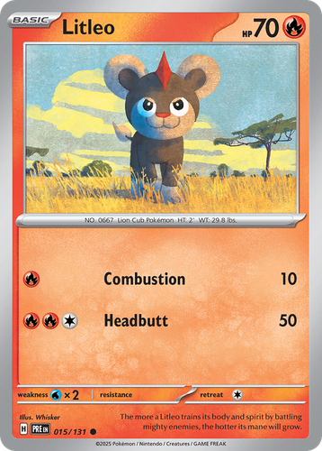 Litleo #15 from Prismatic Evolutions - Common - Illustrated by Whisker