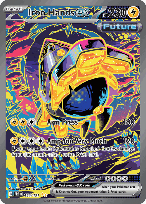 Iron Hands ex #154 from Prismatic Evolutions - Special Illustration Rare - Illustrated by Kazumasa Yasukuni