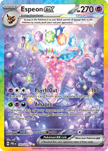 Espeon ex #155 from Prismatic Evolutions - Special Illustration Rare - Illustrated by sui